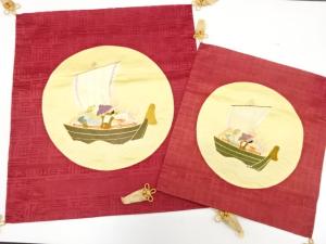 アンティーク　宝船模様　袱紗大小セット